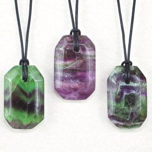 Faceted Fluorite Double Sided Pendants - Choose the Pendant you want